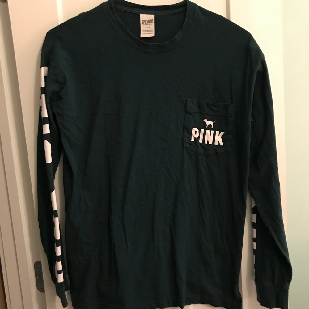 pink long sleeve shirt